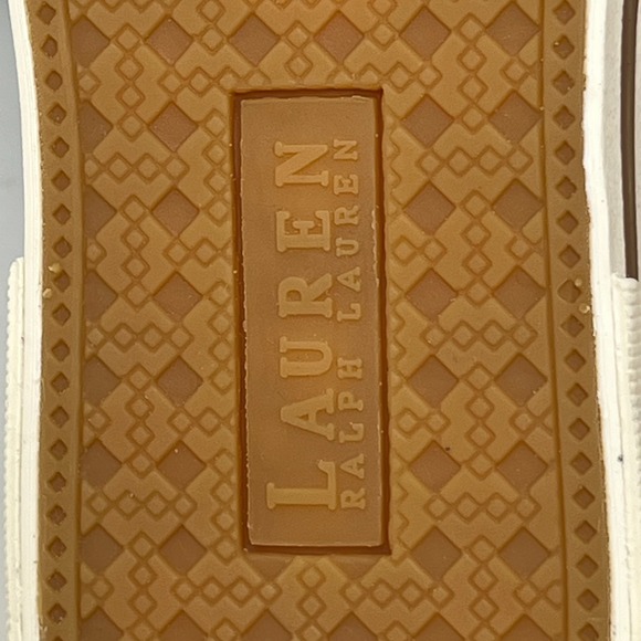 Ralph Lauren Cissy Camel Signature Fabric Mule Sneaker Women's Size 8.5B VTG NEW - Picture 11 of 14